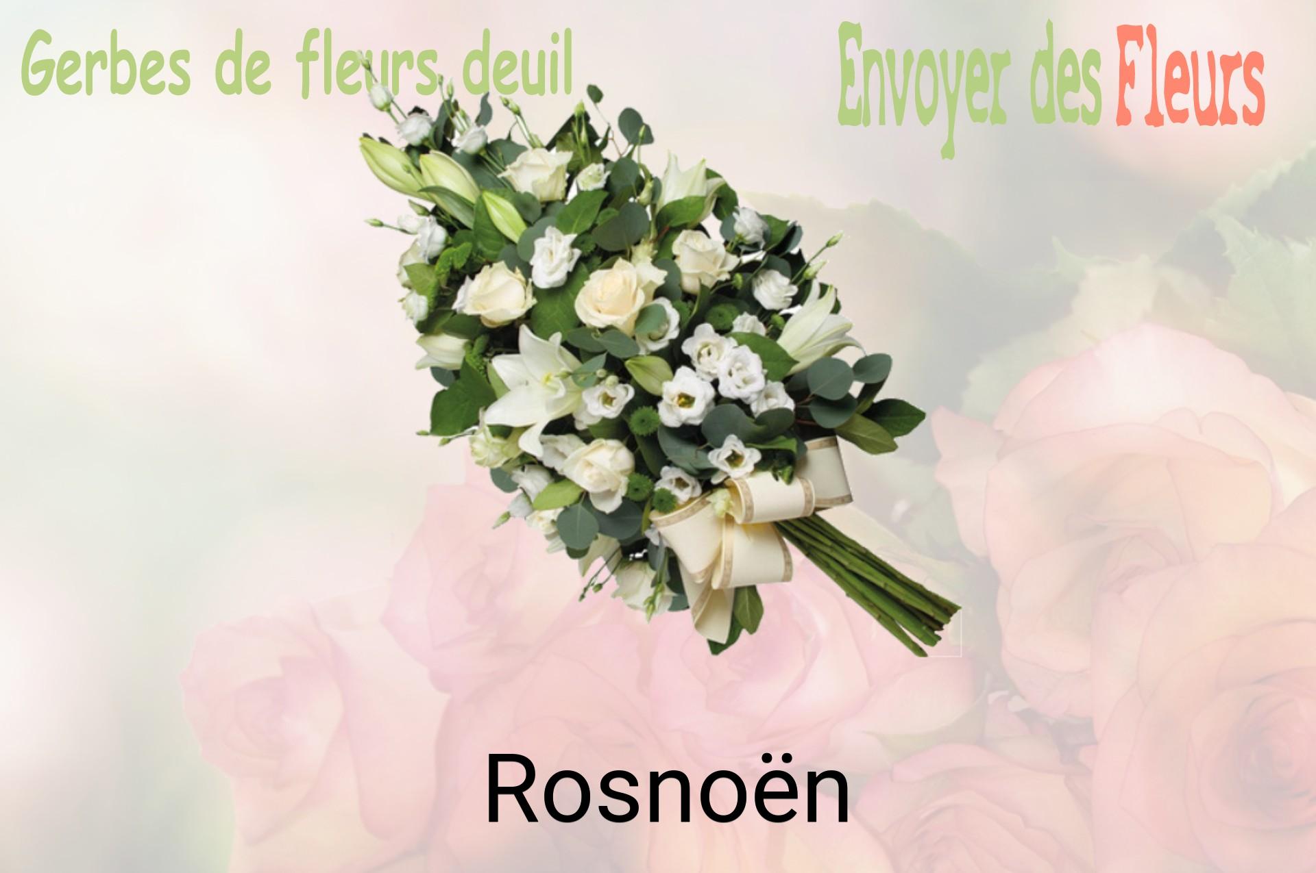 Gerbe de fleurs de deuil livrée à Rosnoën